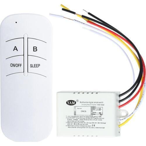 Wireless ON/OFF 220V Lamp Remote Control Switch Receiver Transmitter Dropshipping