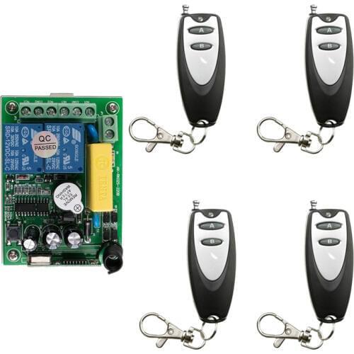 AC 220 V 2CH 2CH Radio Controller RF Wireless Relay Remote Control Switch 315 MHZ 433 MHZ Transmitter+ Receiver