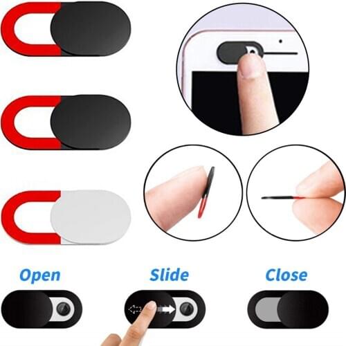 Front camera WebCam cover for ipad for iphone Samsung huawei laptop camera cover Anti Hack sliding shutter plastic webcam cover