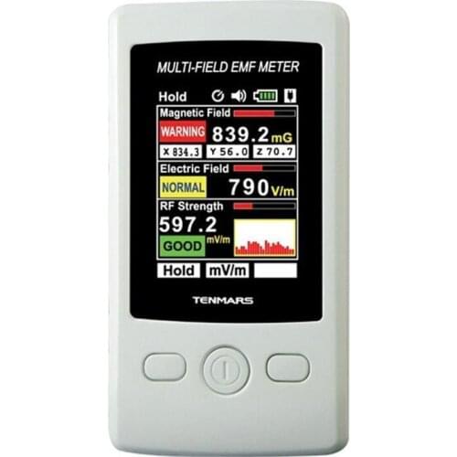 TM-190 Gauss 3-axis Magnetic Electric RF Field Strength Digital Electromagnetic Radiation Detector EMF Meter