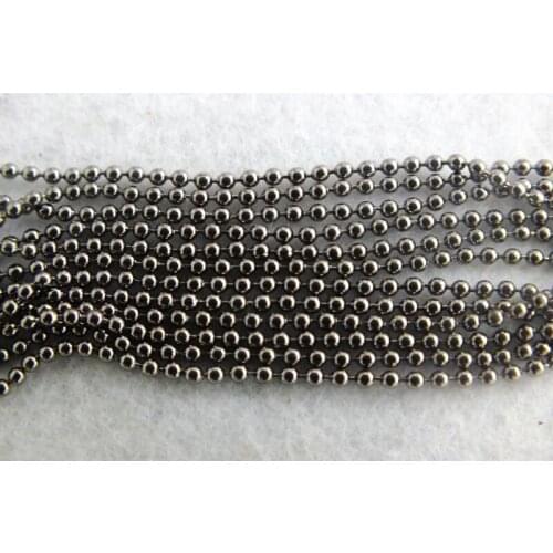 Cheap 200m/lot New Gunblack Link Chains Jewelry Findings Fit Necklace & Bracelet DIY Circle 1.5mm
