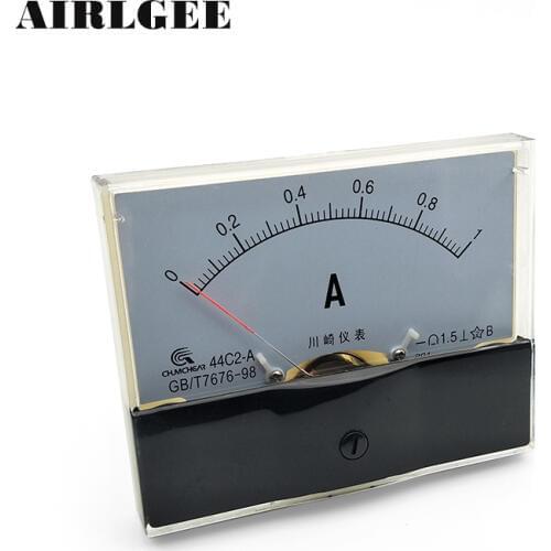 DC 0-1A Measuring range Fine Tuning Dial Panel 44C2 Vertical installation Ammeter Analog Current Test Meter