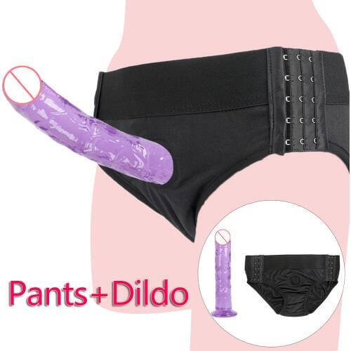 Erotic Sex Toy Jelly Dildo Realistic Penis No Bullet Vibrator Strapon Dildo With Suction Cup Pants Dildo for Lesbian Sex Toys