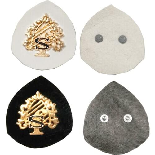 15pcs/Lot Black/White PU Leather Label With Metal Alloy Logo Jeans/Jacket Leather Free Shipping 2016042202