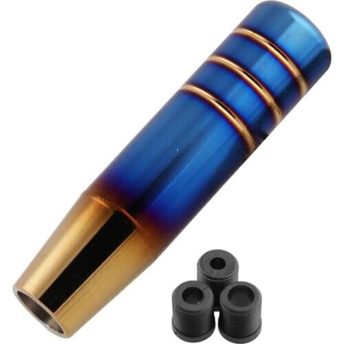 Car Gear Shift Knob Shifter Lever Head V2 -13CM Aluminum Burnt Blue