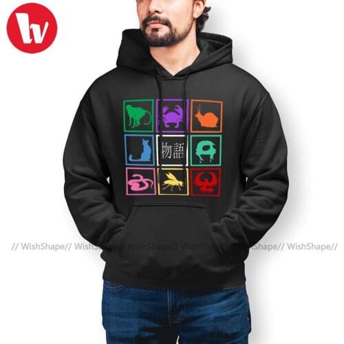 Cool Bakemonogatari Hoodies Monogatari Hoodie Winter Cotton Hoodies Streetwear Long Pullover Hoodie XXXL