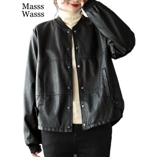 Женские кожаные куртки Masss Wasss China At AliExpress