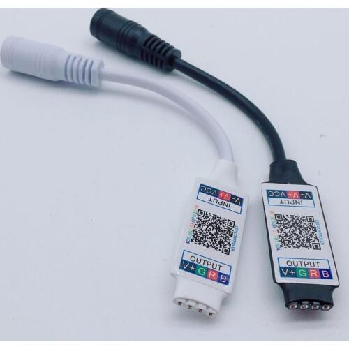 Mini RGB Bluetooth-compatible Controller DC 5V 12V 24V Music Bluetooth LED Controller Light Strip Controller For RGB LED Strip