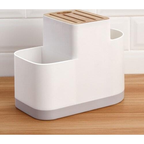 Multifunction Utensil Holder Knife Block Cutlery Flatware Drainer Storage Box Spoon Fork Chopsticks Kitchen Organizer Rack