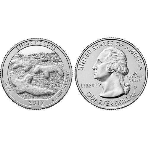 U.S. National Park Coin. No. 36. Iowa Portrait Tomb National Monument Park. 2017100% Real Unc Genuine Original Coins