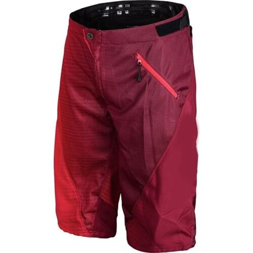 Motorcycle Downhill Bike Riding Mens Breathable Summer Shorts Red Short Pants