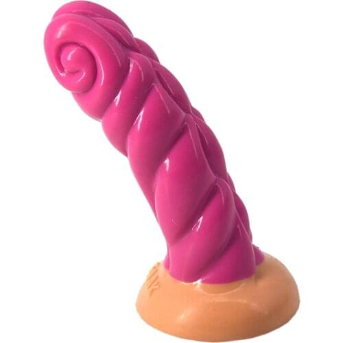 NNSX Corns-Shaped Dildo with Suction Cup Silicone Realistic Animal Penis for Women Men Masturbation Sex Games Huge Fake Sex Toys