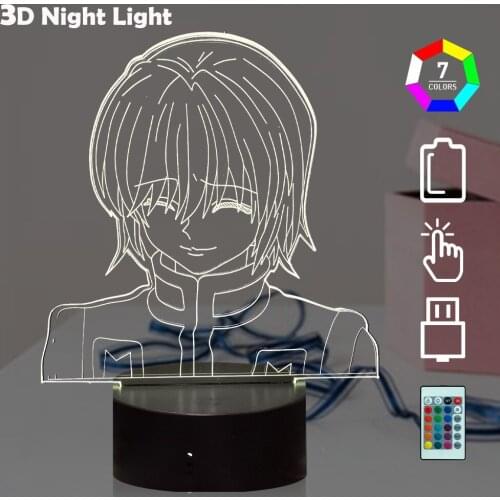 Hunter X Hunter light for Kids Child 3d Night Lamp Anime Bedroom Decor Nightlight Dropshipping Manga Hunter X Hunter Night Light