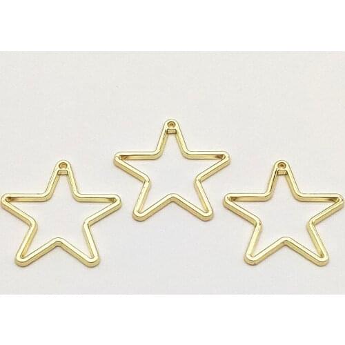 New Arrival! 31x32mm 100pcs Zinc Alloy Star Shape Charm for Handmade Necklace Earring DIY Parts,Jewelry Findings & Components