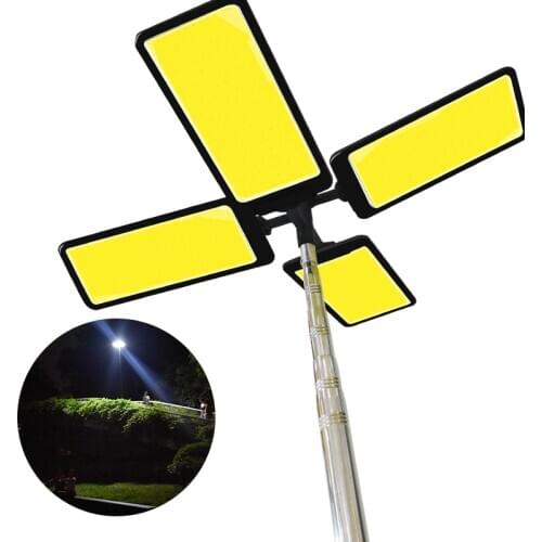 Portable led flood light 12V outdoors travel Camping Light Tent Lights 4M telescopic rod work light Lantern rechargeable