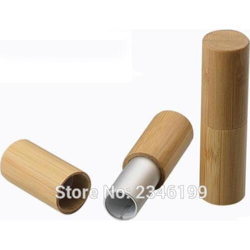 20pcs/lot Empty Bamboo Wooden Lipstick Tube, DIY Bamboo Wooden Lip Balm Container,12.1mm