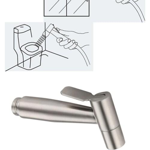 304Stainless Steel Bathroom Sprayer Toilet Heat-Resistant Handy Handheld Bidet Sprayer High Pressure Bidet Nozzle Plenty Of Uses