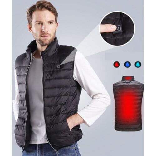 Outdoor Heating Vest USB Charge Heated Coat Electric Heating Vest Carbon Fiber Heating Clothes for Women and Men Thermal