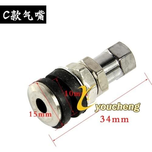Universal Tyre Valve Stem Scooter Moped Bicycle Pocket Bike Repair Motorcycle ATV Go-Kart Tricycle Dirt Bike Tubeless Tires QZ