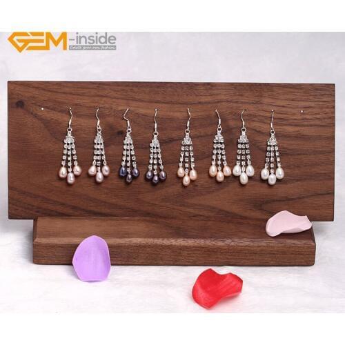 Gem-inside 6-7mm Freshwater Pearl Earrings Stainless Steel Hooks Earrings For Women Trinket For Girl Jewelry Gift