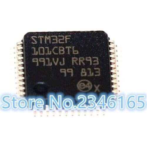 1PCS/LOT STM32F101CBT6 STM32F101 32F101 QFP48 IC 32BIT 128KB 48LQFP