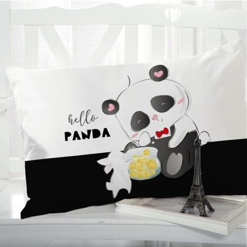 1pc Panda Cartoon Childrens Pillow cover Pillow case Bedding Pillowcase Pillowcovers decorative 50x70 3D for kids baby rabbit