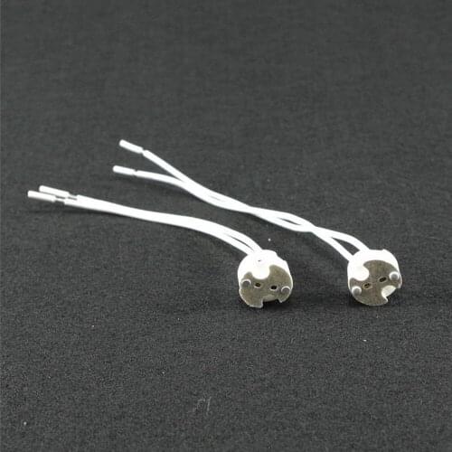 5pcs/lot MR11 MR16 GU5.3 G4 Wire Connector Halogen LED Bulbs Holder Base Socket Pottery and Porcelain lamb bases