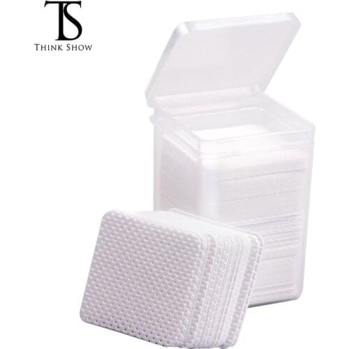 200pcs/bottle Eyelash Glue Cotton Remover Pad Lint-Free Paper Cotton Lashes Grafting Non-woven Glue Cleaning Wipes Makeup Tool