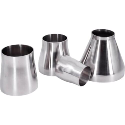 51/57/63/76/89/102/108mm OD Butt Welding Concentic Reducer SUS304 Stainless Sanitary Pipe Fitting Homewbrew