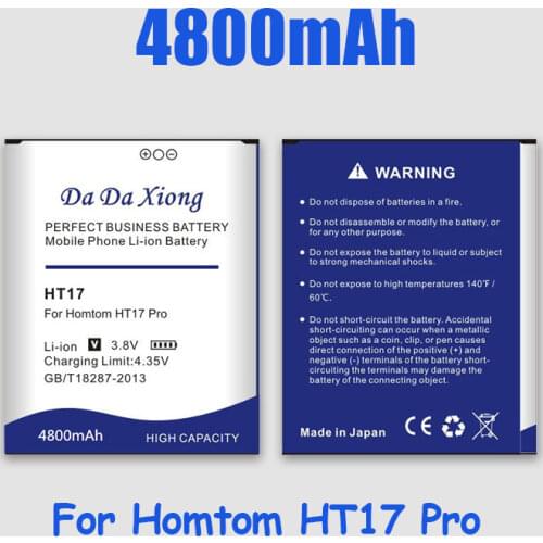 High Capacity 4800mAh HT17 Battery For Homtom HT17 / HT17 PRO Replacement Mobile Phone Accumulator Battery