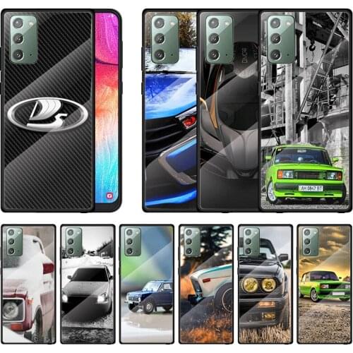 Russia Lada Car For Samsung A70 A50 A40 A30 A20 A10 Note 20 10 9 8 Ultra Lite Plus 5G Tempered Glass Phone Case