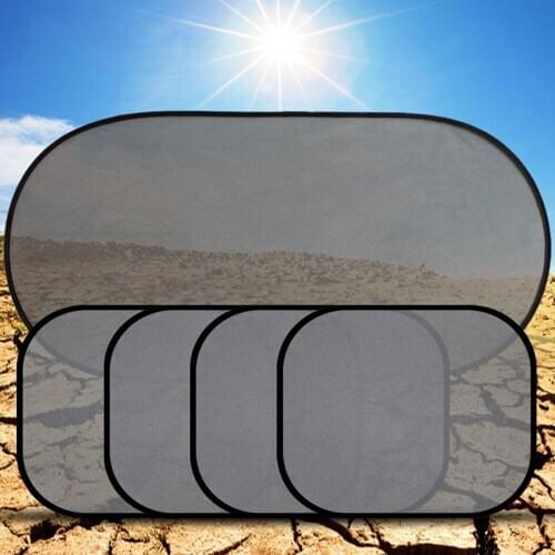 Car Sunshade Curtain Side Rear Window Mesh Visor Suction Cup Auto Sun Shield Blind Parasol UV Protection Auto Accessories