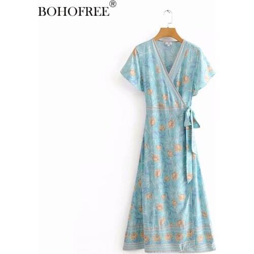 Летние платья с запахом BOHOFREE China At AliExpress
