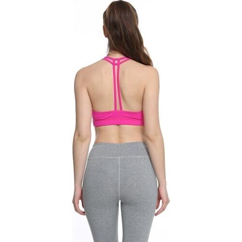 Sexy Quick Dry Sports Bra Women Strappy Brassiere Sports Vest Top Fitness Bras Gym Padded Yoga Bras Push up Running Underwear