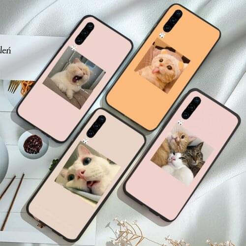 Pink Aesthetic cute cat Phone Case For Huawei P40 P20 P30 lite Pro P Smart 2019 Mate 40 20 10 Lite Pro Nova 5t