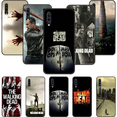 Phone Case For Samsung Galaxy A 50 51 71 70 7 5 10 20 30 40 41 21 S E Black Cover Hoesjes Tpu Etui 3D Coque the walking dead TV