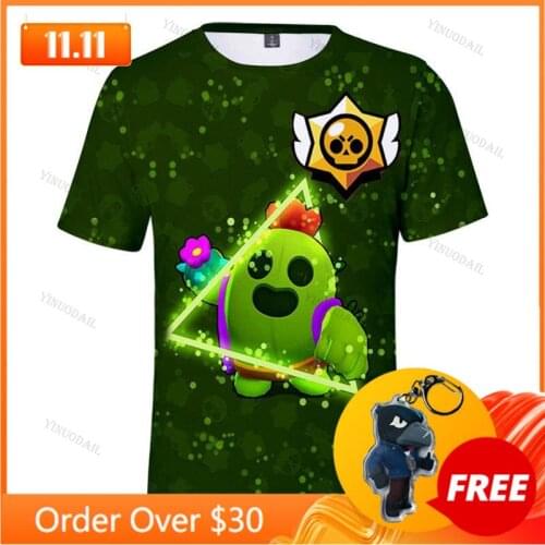 Shoot Shark Leon Childrens Wear Kids T-shirt Shooting Game 3d Shirts Browlers Boys Girls Tops T-shirts Teen Clothes