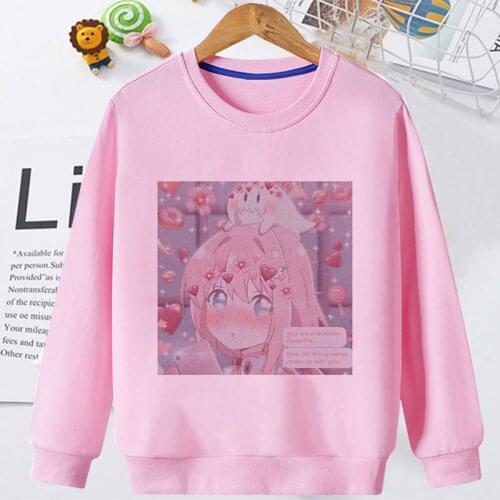 Childrens Round Neck Long Sleeves Pink Handsome Avatar Printing Comfortable And Fashionable Printing 2 3 4 5 6 7-Year-Old Kids