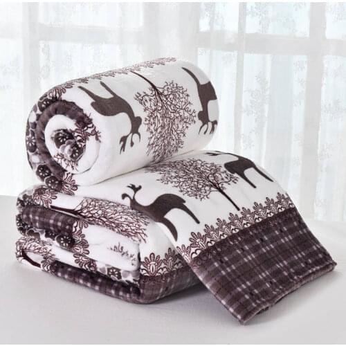 Soft Warm Coral Fleece Flannel Blankets For Beds Faux Fur Mink Throw Solid Color Sofa Cover Bedspread Winter Plaid Blankets