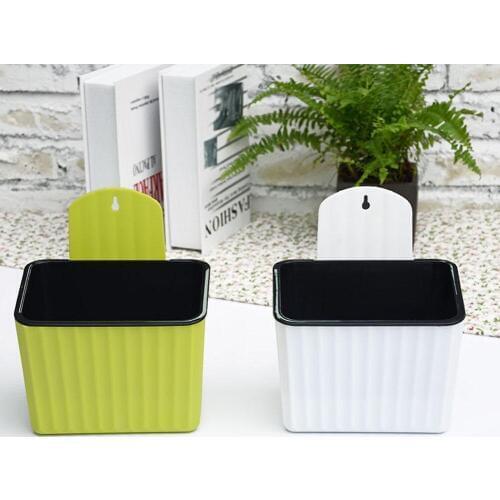 Automatic Self Watering Succulent Plants Pot Hydroponics Plants Pot Wall Hanging Resin Plastic Flower Pot Without Hooks