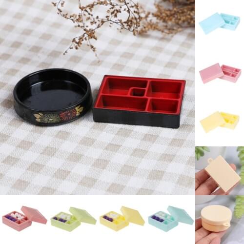 DIY Fast Food Toys Doll House Children Toys Mini Rice Glutinous Rice Balls Lunch Boxes Doll House Miniatures 1:12 Accessories