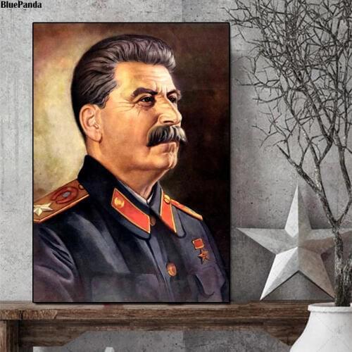 Joseph Vissarionovich Stalin CPSU Portrait Soviet Union Leader Poster Painting On Canvas Bedroom Wall Art Pictures Home Decor