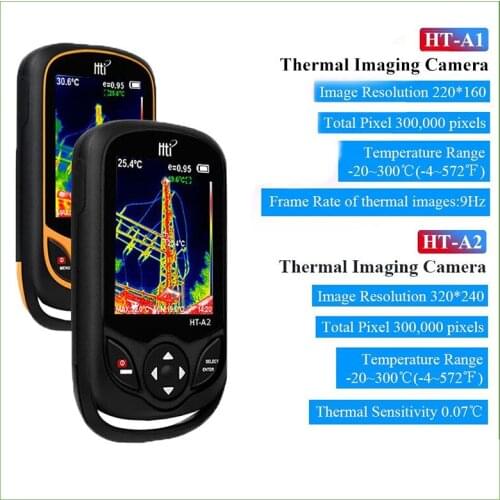 Pocket Thermal Imager HT-A1 HT-A2 Infrared Thermal Camera Detector Temperature Meter Measuring Tools Handheld TFT Display Screen
