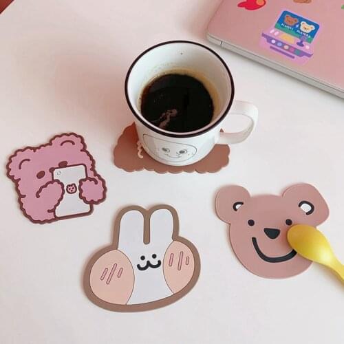 Creative Cute Table Placemat Waterproof Heat Insulation Non-Slip Bowl Pad Desktop Coffee Cup Mug Mat Pad