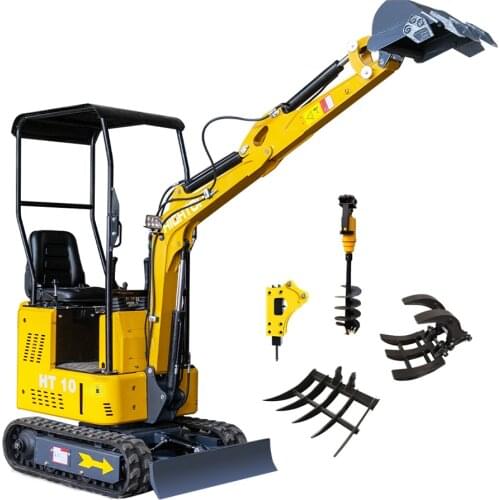 Mini Excavator 1ton 1000kg China Wholesale Hydraulic Small Digger Bagger with 4 Foot Canopy