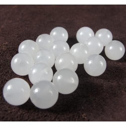 Natural raw hetian jade jadeite beads white jade beads DIY bracelets for men women jade gift genuine jade beads bracelet14-16mm