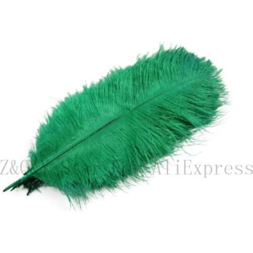 Natural 10-100PCS ostrich hair 45-50CM (18-20 inches) dyed grass green DIY craft jewelry decoration jewelry clothing feather