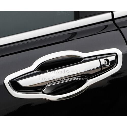 Stainless Steel Exterior Door Bowl Cover Handle Sticker Trims Protection Car External Accessories For Honda CRV CR-V 2017-2019
