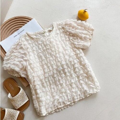 2021 new girls boys shirt cotton shorts sleeve summer kids top