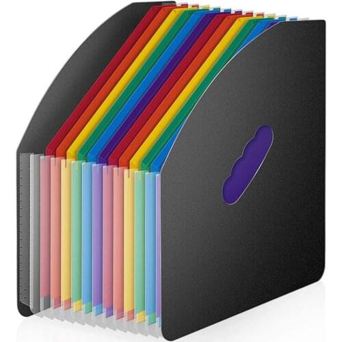 PPYY-File Organisers, A4 Document Organiser,File Folder Desktop Stand, Accordion Portable Files Wallets Plastic Accordion Bag